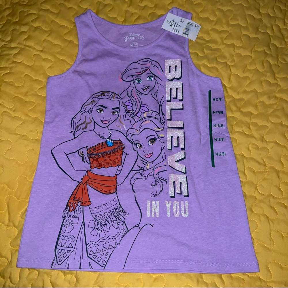 💥 Disney Princess Girls Size XL 14 16 New NWOT Shirt Tank Top